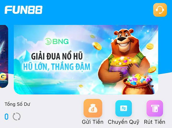 Rút tiền Fun88